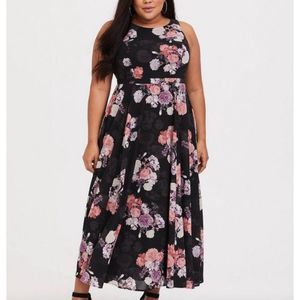 Floral Black Maxi Dress
